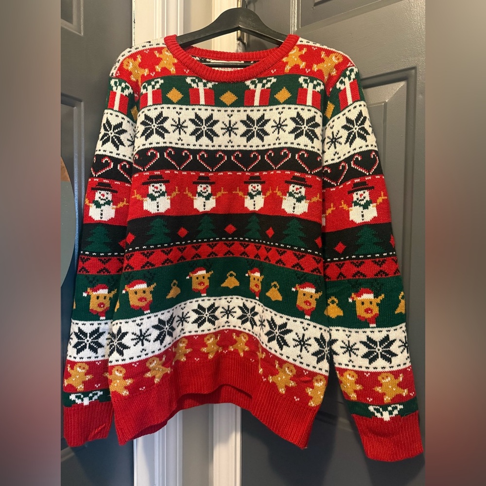 Vintage Knit Christmas Sweater(best fits M/L)